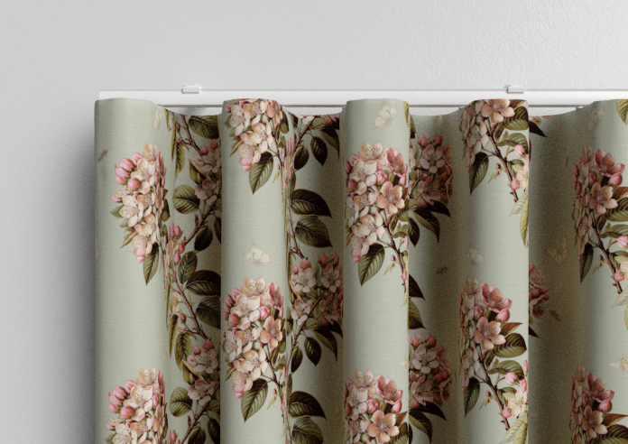Upton, Aprils Bloom Bud Green - Made to Measure Curtains - Image 13